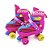 Patins Quad + Kit de Proteção Unitoys 1321M Rosa - 34/37 - Imagem 2