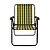 Cadeira de Praia MOR Xadrez Mel 2050 - Xadrez Amarelo - Imagem 1