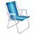 Cadeira Alta Mor Azul Claro/Azul Escuro Alumínio Ref.2101 - Imagem 1