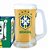 Caneca Scandinavia P/ Cerveja 355ml Globimport Brasão Brasil - Imagem 3