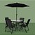 Conjunto Chicago Mor 4 Cadeiras+Guarda-sol+Mesa Ref.009130 - Imagem 6