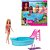Boneca Barbie Com Piscina Glam Mattel Loira GHL91 - Imagem 1