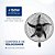 Ventilador de Parede Mondial 150W NVP-PRO-50 Preto - 220V - Imagem 3