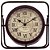 Relógio De Mesa Herweg Clássico Retrô Vidro 6487-115 Mogno - Imagem 1