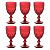 Conjunto 6 Taças de Vidro Wolff 345ml Brand R.28780 Vermelho - Imagem 1