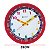 Relógio de Parede Herweg 26cm 6690-269 Vermelho Pantone - Imagem 2