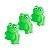 Brinquedo Sapinho 3 Filhotes Bee Toys 3 Peças Ref.307 Verde - Imagem 2