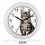 Relógio de Parede Ambiente 25cm Gato 119069-021 Branco - Imagem 2