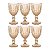 Jogo Com 6 Taças Greek Bon Gourmet 345ml Ref.35452 Âmbar - Imagem 1