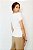 Camiseta básica de visco lycra gola V branca - Imagem 3
