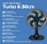 Ventilador De Mesa Turbo Azul 30Cm 6 Pás Oscilante Ventisol 220V - Imagem 6