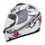 Capacete Moto Feminino Ebf Spark New Spark Borboletas Branco 58 - Imagem 2