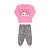 PIJAMA FEMININO MANGA LONGA BRILHA NO ESCURO - BICHO BAGUNÇA - Imagem 1