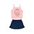 Conjunto feminino com shorts saia em meia malha e cotton - BICHO BAGUNÇA - Imagem 2