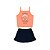 Conjunto feminino com shorts saia em meia malha e cotton - BICHO BAGUNÇA - Imagem 4