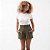 Short Olivia Moletom Winter Verde Musgo - Imagem 1