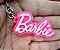 Chaveiro Emborrachado Assinatura Barbie - Imagem 1