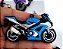 Chaveiro Emborrachado Moto Azul - Imagem 1
