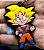 Chaveiro Emborrachado Dragon Ball Z Goku Super Sayajin - Imagem 1