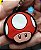 Chaveiro Emborrachado Mario Cogumelo Vermelho - Imagem 1