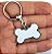 Chaveiro Metal Cães Pet Osso Branco - Imagem 1
