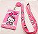 Kit Cordão + Porta Crachá Retrátil + Porta Cartão Emborrachado Hello Kitty - Imagem 1