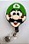 Porta Crachá Retrátil com Aplique Rosto Luigi - Imagem 1