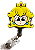 Porta Crachá Retrátil com Aplique Rosto Princesa Peach - Imagem 1