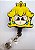 Porta Crachá Retrátil com Aplique Rosto Princesa Peach - Imagem 1