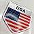 Adesivo Resinado Escudo País Estados Unidos - Imagem 1