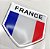 Adesivo Resinado Escudo País França - Imagem 1