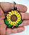 Chaveiro Emborrachado Flor Girassol - Imagem 1