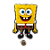 Porta Crachá Retrátil com Aplique Bob Esponja - Imagem 1