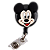 Porta Crachá Retrátil com Aplique Disney Mickey - Imagem 1