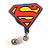 Porta Crachá Retrátil com Aplique Super Man Homem - Imagem 1