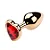 Plug Anal G  Dourado - Pedra Coração Vermelho - Imagem 2