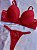 Conjunto Helena com bojo - Vermelho - Imagem 1