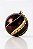 BOLA NATALINA DECORADA 10CM BORDO - Imagem 1