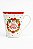 CANECA MELAMINA 330ML VINTAGE BCO/VERM - Imagem 1