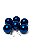 KIT BOLA NATALINA 6CM 6 UNIDADES AZUL - Imagem 1