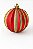 BOLA NATALINA DECORADA 10CM VERM/DOU - Imagem 1