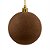 BOLA NATALINA VELUDO 8CM MARROM - Imagem 1