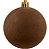 BOLA NATALINA VELUDO 15CM MARROM - Imagem 1