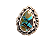Anel prata 925 gota pedra natural turquesa - Imagem 1