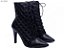 Botas Femininas Pretas Luxo Cano Alto Bico Fino Salto 10cm - Imagem 3