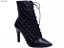 Botas Femininas Pretas Luxo Cano Alto Bico Fino Salto 10cm - Imagem 4
