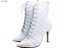 Botas Femininas Pretas Luxo Cano Alto Bico Fino Salto 10cm - Imagem 8