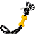 Brinquedo Mordedor Corda Black Com Osso Para Cães - Cores Variadas - Imagem 1