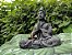 Estatueta em gesso Buda Thai rezando cor preta - Imagem 2