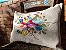 Almofada de tecido de cânhamo com bordado alemão (floral) - Imagem 3
